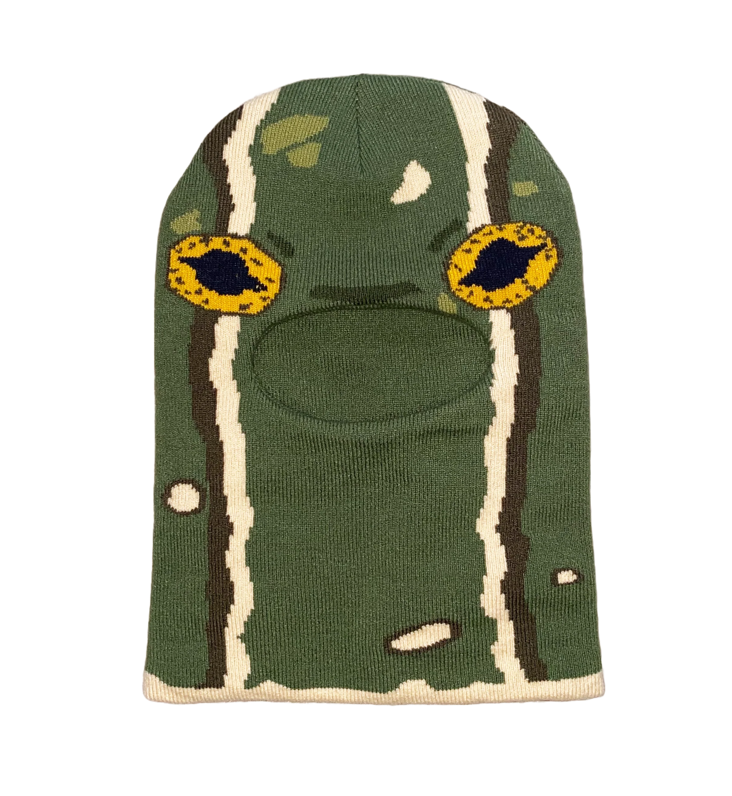 Knit Frog Balaclava - Green Treefrog